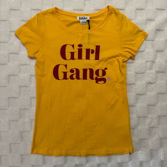 Urban Outfitters Yellow Jakke Girl Gang Tee T-Shirt, 100% Cotton, Small US 6 NWT - Picture 2 of 5